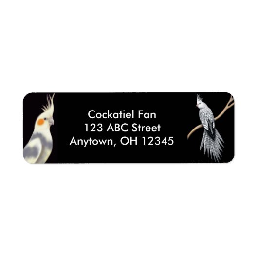 Ik hou van Cockatiels Label (Voorkant)