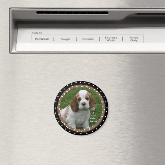 Ik hou van Cocker Spaniel Honden Magneet (Insitu (Vaatwasser))