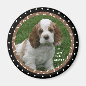 Ik hou van Cocker Spaniel Honden Magneet (Voorkant)