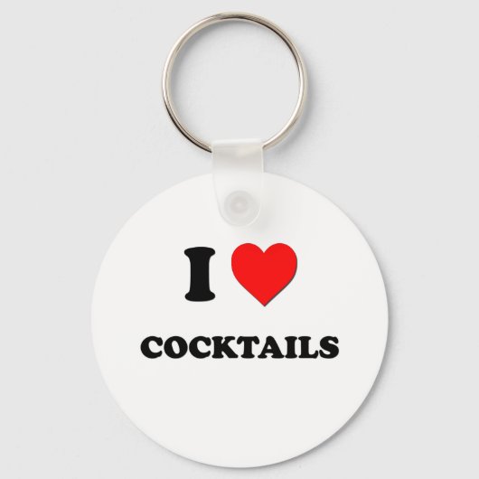 Ik hou van Cocktails Sleutelhanger (Voorkant)