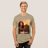 IK HOU VAN COCOA Tri-Blend SHIRT (Voorkant volledig)