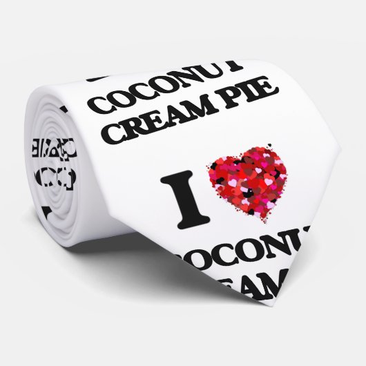 Ik hou van Coconut Cream Pie Stropdas (Opgerold)