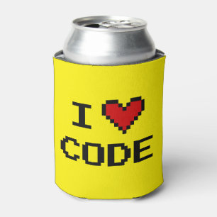 Ik hou van code koelbox voor computerprogrammeurs blikjeskoeler