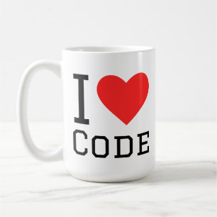 Ik hou van code koffiemok