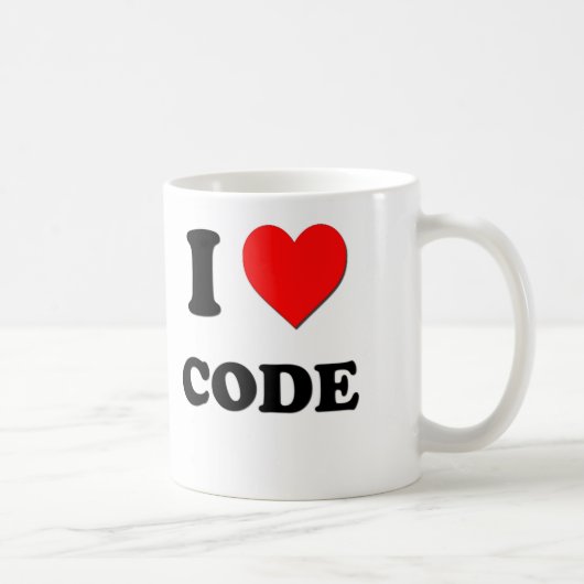 Ik hou van Code Koffiemok (Rechts)