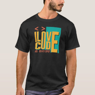 Ik hou van code webontwikkelaar citaten 1 t-shirt