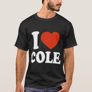 Ik hou van Cole I Heart Cole Red Heart Valentijn T-shirt