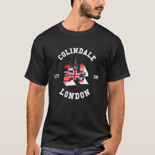 Ik hou van COLINDALE Londen Stad Vlag Badge T-shirt