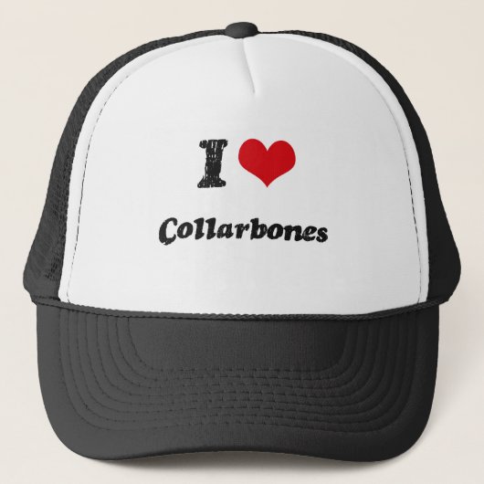 Ik hou van Collarbones Trucker Pet (Voorkant)