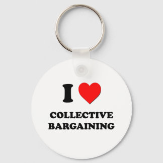 Ik hou van collectieve onderhandelingen sleutelhanger