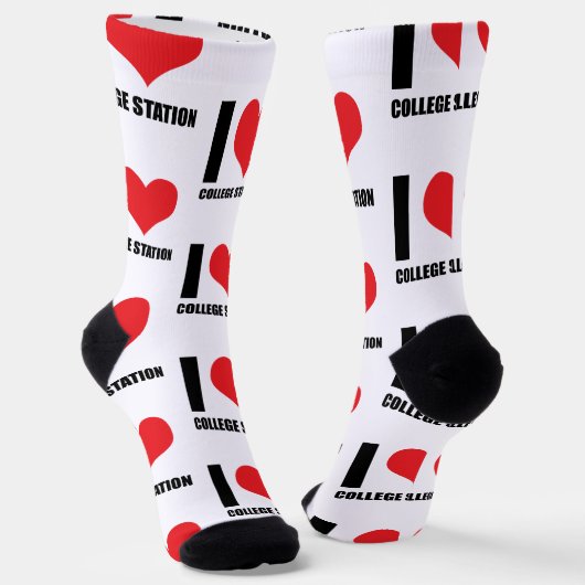 Ik hou van College Station Sokken (Gebogen)
