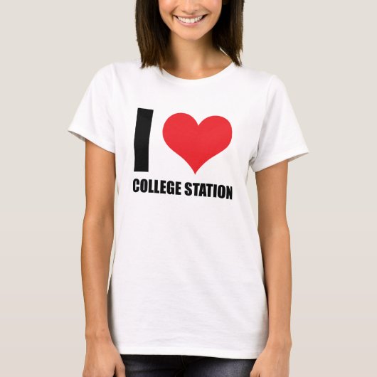 Ik hou van College Station T-shirt (Voorkant)