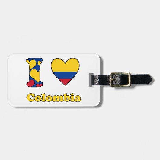 Ik hou van Colombia Bagagelabel (Voorkant horizontaal)