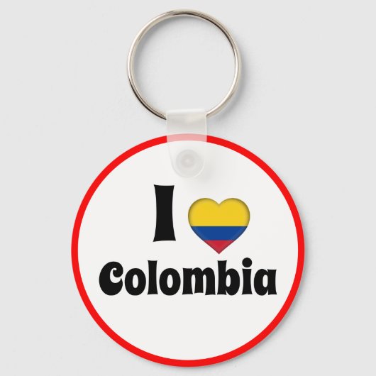 Ik hou van Colombia en het Colombiaanse hart - rei Sleutelhanger (Achterkant)