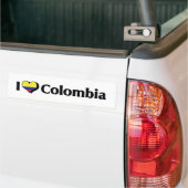 Ik hou van Colombia Vlag Bumpersticker (Op Truck)