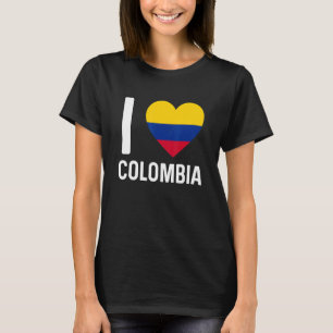 Ik hou van Colombia Vlag Kaart Colombiaanse trots T-shirt