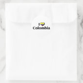 Ik hou van Colombia Vlag Ronde Sticker (Tas)