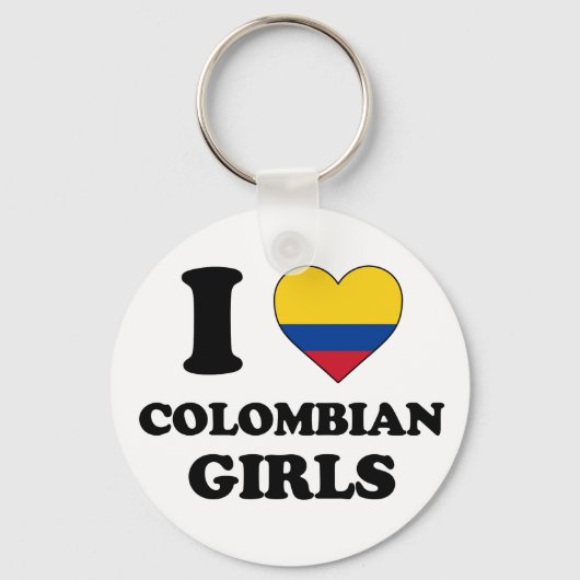 Ik hou van Colombiaanse meisjes Sleutelhanger (Voorkant)
