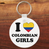 Ik hou van Colombiaanse meisjes Sleutelhanger (Voorkant)