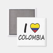 Ik hou van Colombiaanse vlag Magneet (Voorkant / Achterkant)