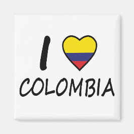 Ik hou van Colombiaanse vlag Magneet
