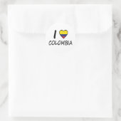 Ik hou van Colombiaanse vlag Ronde Sticker (Tas)