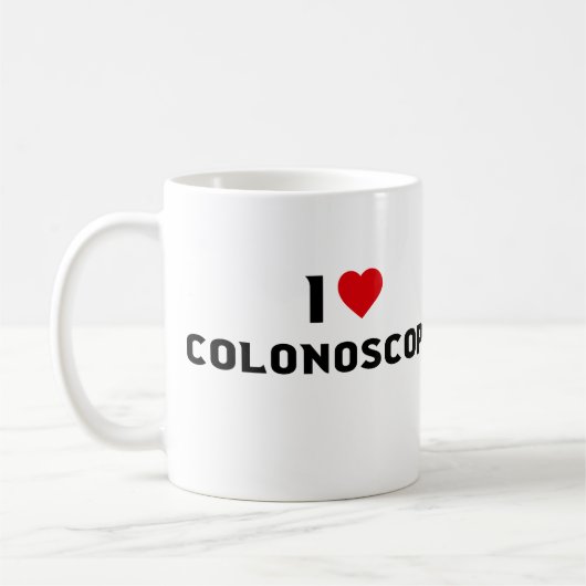 ik hou van colonoscopie koffiemok (Links)