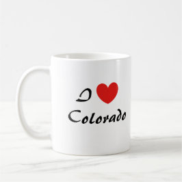 Ik hou van Colorado Heart Typography Coffee Mok