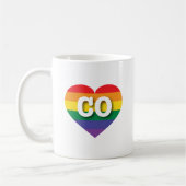 Ik hou van Colorado Rainbow Heart Koffiemok (Links)