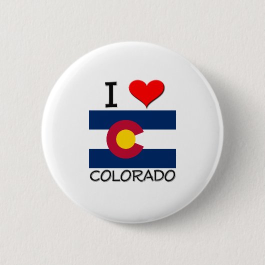 Ik hou van Colorado Ronde Button 5,7 Cm (Voorkant)