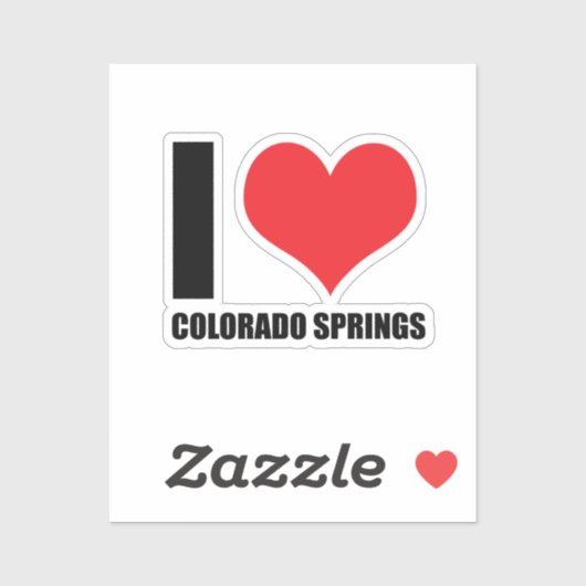 Ik hou van Colorado Springs Sticker (Vel)
