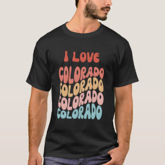 Ik hou van Colorado Staat van Colorado VS T-shirt