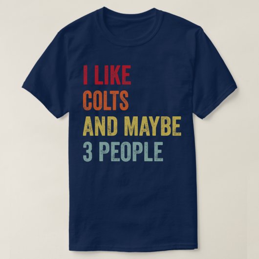 Ik hou van Colts misschien 3 mensen T-shirt (Design voorkant)
