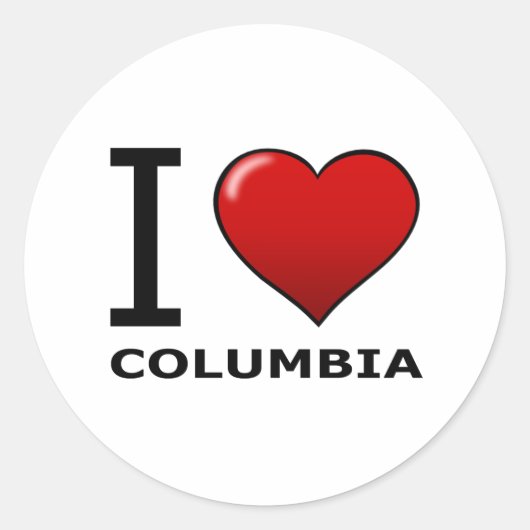 IK HOU VAN COLUMBIA, OH - OHIO RONDE STICKER (Voorkant)