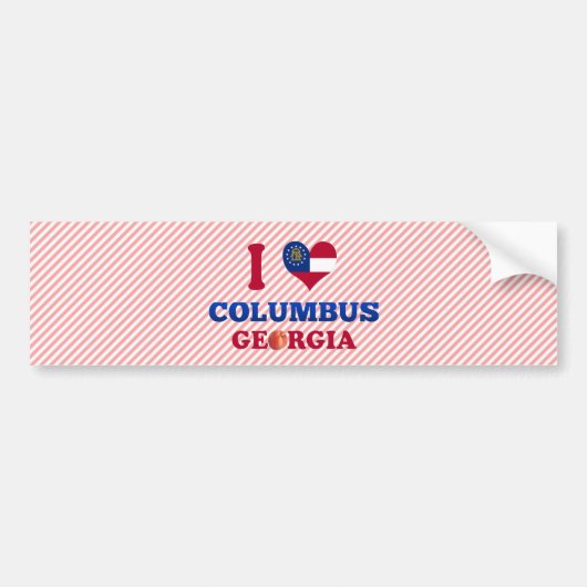 Ik hou van Columbus, Georgia Bumpersticker (Voorkant)