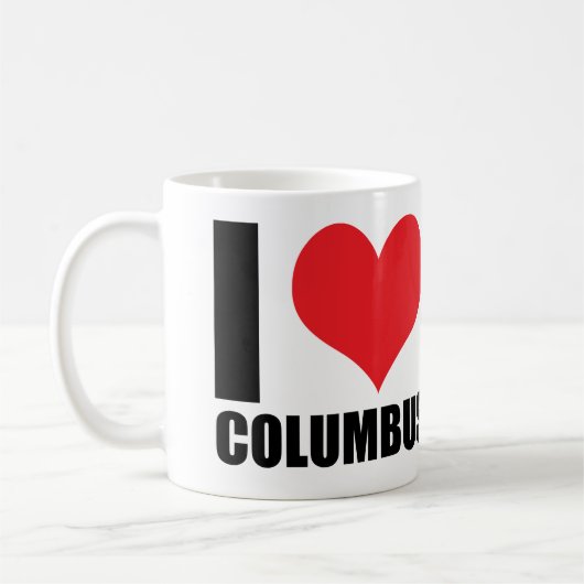 Ik hou van Columbus Koffiemok (Links)