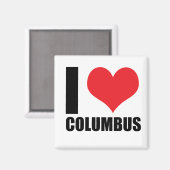 Ik hou van Columbus Magneet (Voorkant / Achterkant)