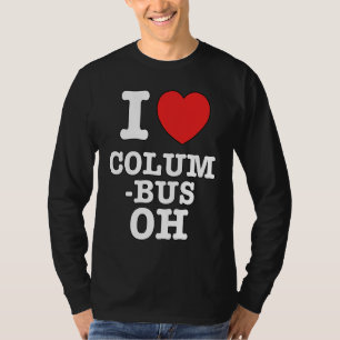 Ik hou van Columbus Ohio, OH Liefde T-shirt