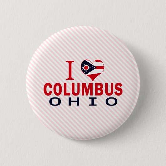 Ik hou van Columbus, Ohio Ronde Button 5,7 Cm (Voorkant)