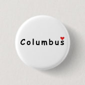 Ik hou van Columbus Ronde Button 3,2 Cm (Voorkant)