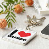 Ik hou van Columbus Sleutelhanger (Zijkant)