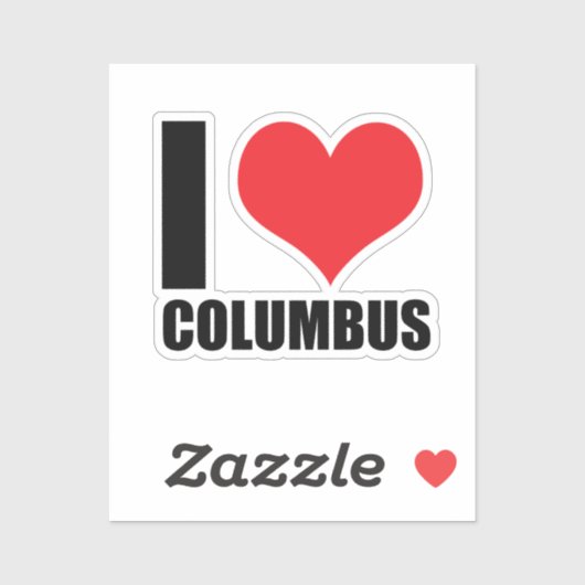 Ik hou van Columbus Sticker (Vel)