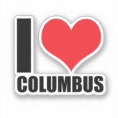Ik hou van Columbus Sticker (Voorkant)