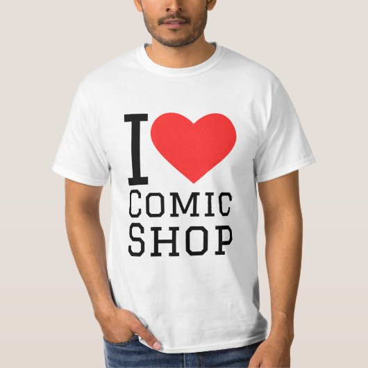 Ik hou van comic shop t-shirt (Voorkant)