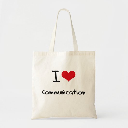 Ik hou van Communicatie Tote Bag (Voorkant)