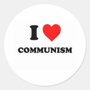 Ik hou van communisme ronde sticker