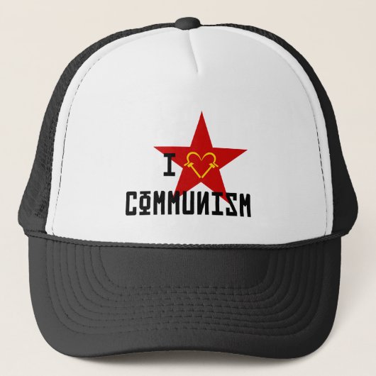 Ik hou van communisme trucker pet (Voorkant)