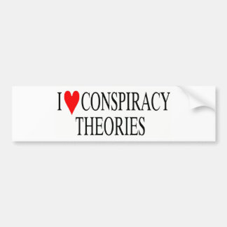 Ik hou van complottheorieën bumpersticker