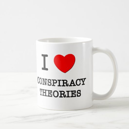 Ik hou van complottheorieën koffiemok (Rechts)