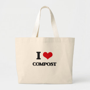 Ik hou van Compost Grote Tote Bag